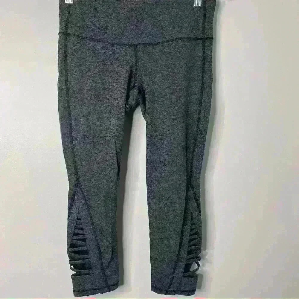ATHLETA Grey Spacedye Criss-Cross Capri XS - Picture 1 of 5